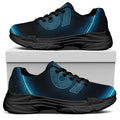 Blue Cancer Zodiac Sign Print Black Chunky Shoes