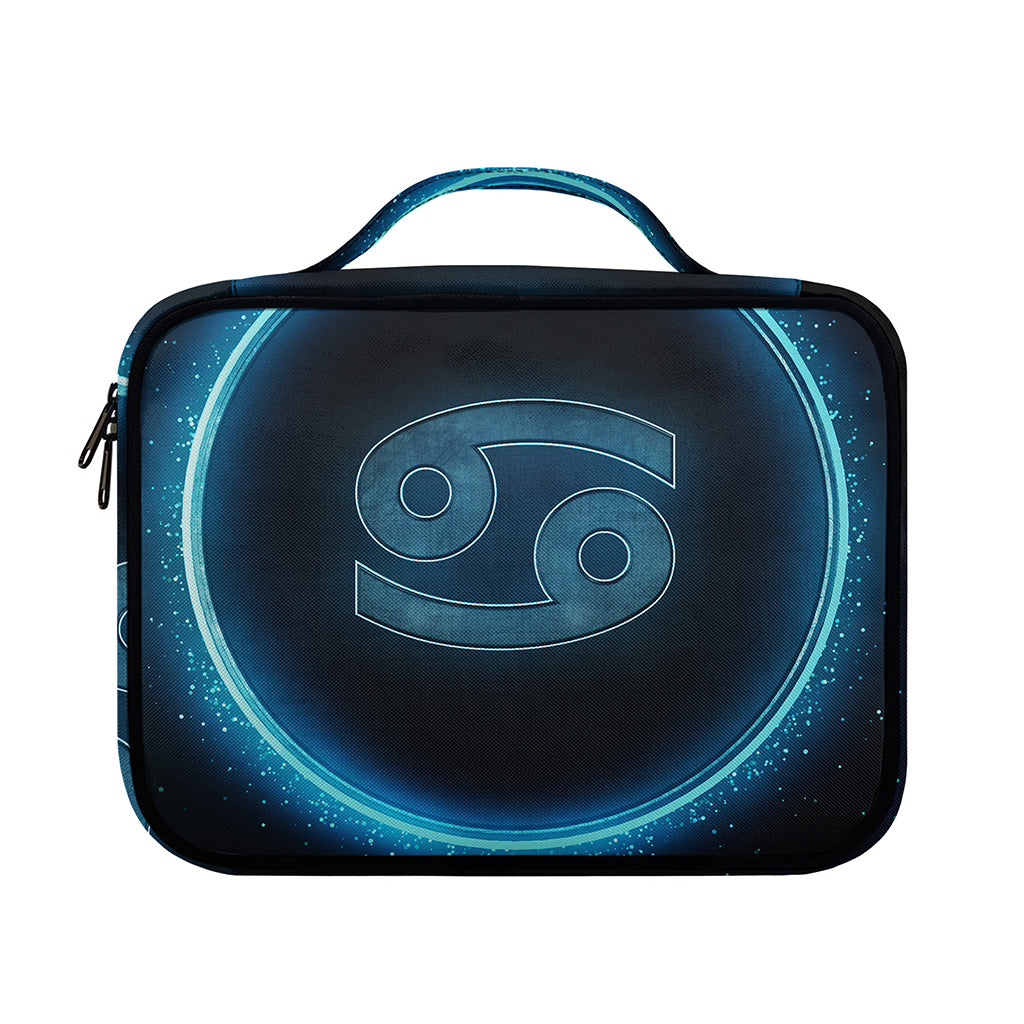 Blue Cancer Zodiac Sign Print Briefcase Bible Bag