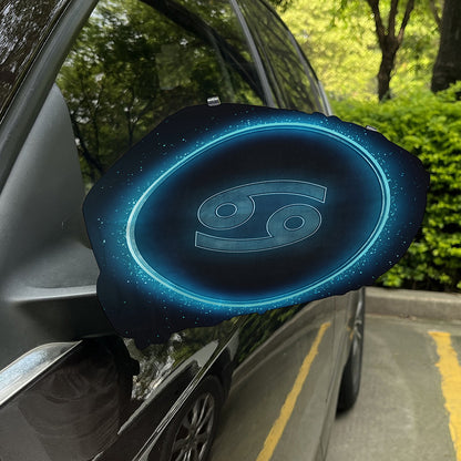 Blue Cancer Zodiac Sign Print Car Side Mirror Covers