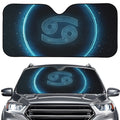 Blue Cancer Zodiac Sign Print Car Windshield Sun Shade