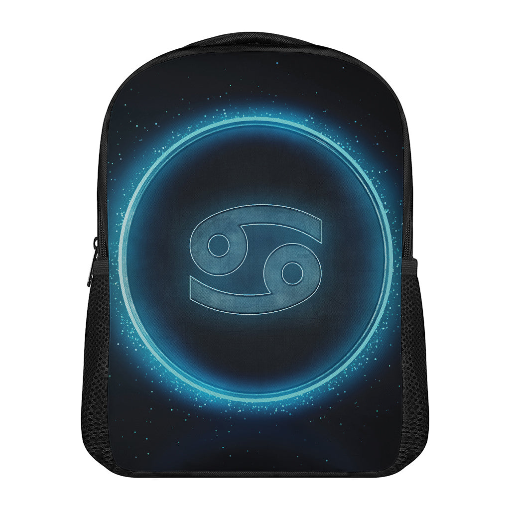 Blue Cancer Zodiac Sign Print Casual Backpack