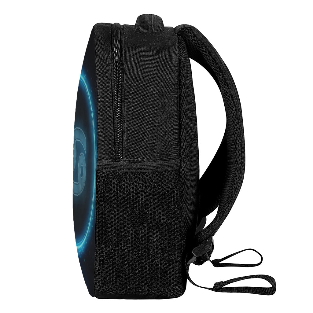 Blue Cancer Zodiac Sign Print Casual Backpack