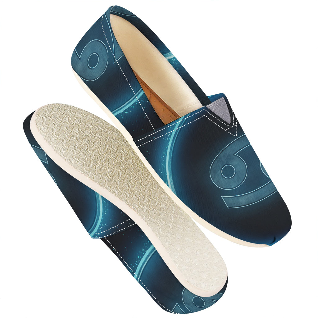 Blue Cancer Zodiac Sign Print Casual Shoes