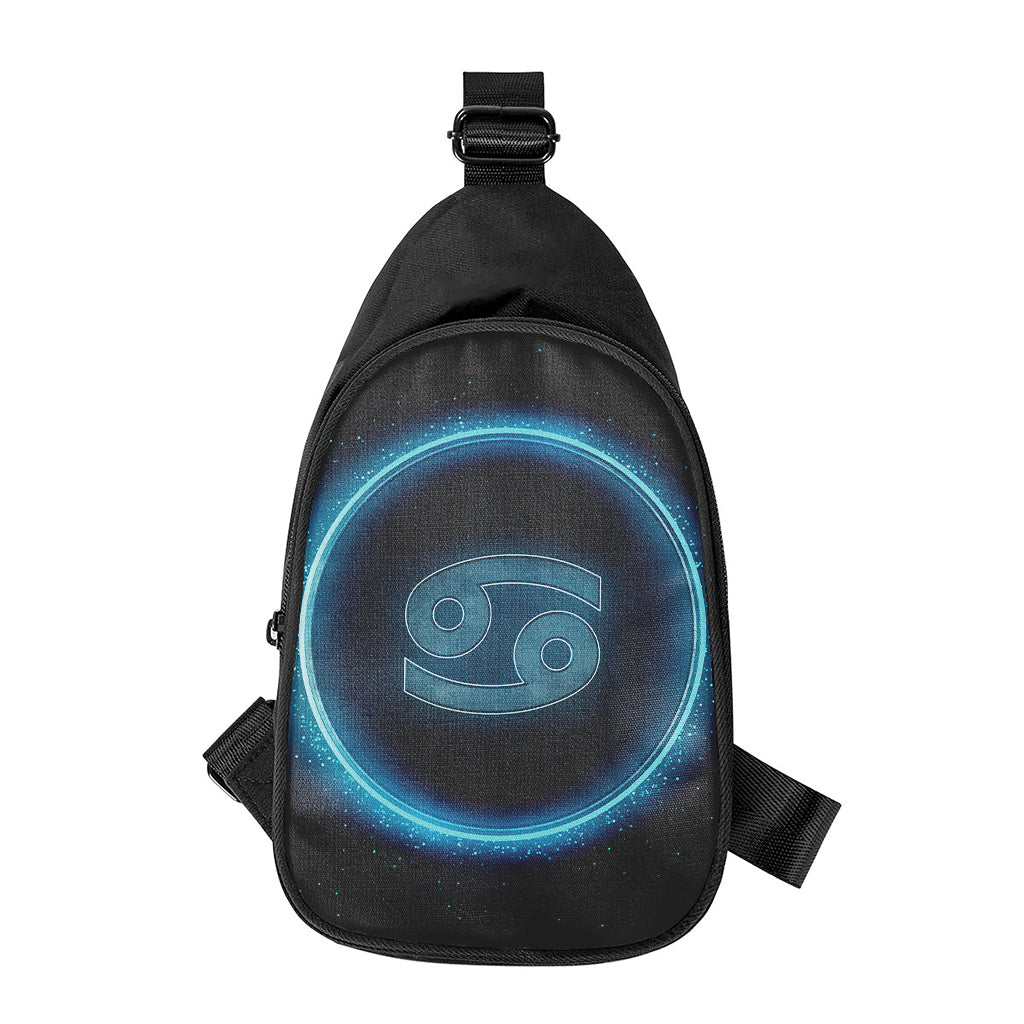 Blue Cancer Zodiac Sign Print Chest Bag