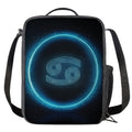 Blue Cancer Zodiac Sign Print Crossbody Lunch Bag