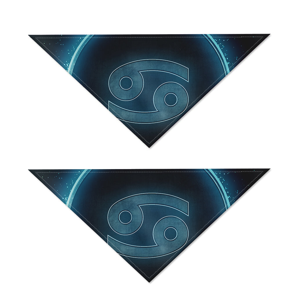 Blue Cancer Zodiac Sign Print Dog Bandana