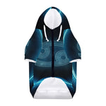 Blue Cancer Zodiac Sign Print Dog Zip Up Hoodie