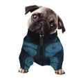 Blue Cancer Zodiac Sign Print Dog Zip Up Jacket