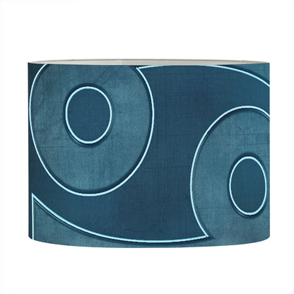 Blue Cancer Zodiac Sign Print Drum Lamp Shade