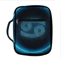Blue Cancer Zodiac Sign Print Front Pocket Bible Bag