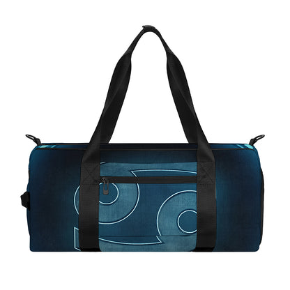Blue Cancer Zodiac Sign Print Gym Bag
