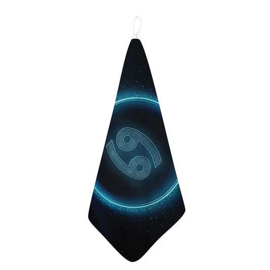 Blue Cancer Zodiac Sign Print Hand Towel