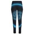 Blue Cancer Zodiac Sign Print High-Waisted Pocket Leggings