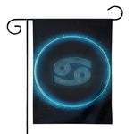 Blue Cancer Zodiac Sign Print House Flag
