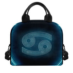 Blue Cancer Zodiac Sign Print Insulated Lunch Bag