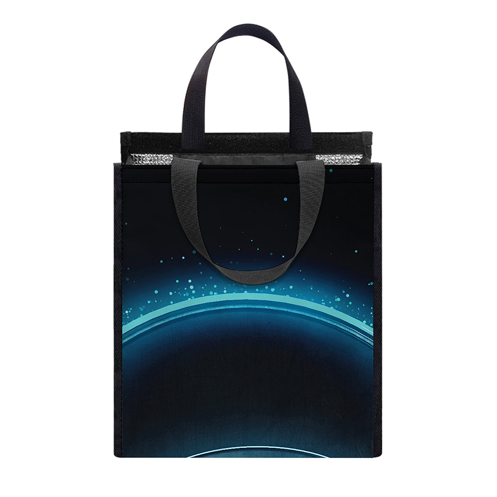 Blue Cancer Zodiac Sign Print Insulated Lunch Tote