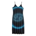 Blue Cancer Zodiac Sign Print Jersey Midi Cami Dress