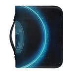 Blue Cancer Zodiac Sign Print Leather Bible Cover