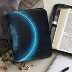 Blue Cancer Zodiac Sign Print Leather Bible Cover