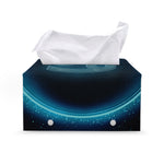 Blue Cancer Zodiac Sign Print Leather Tissue Box Cover