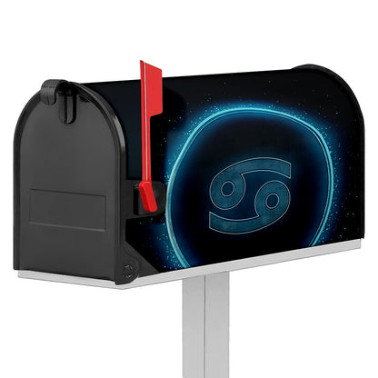 Blue Cancer Zodiac Sign Print Mailbox Cover