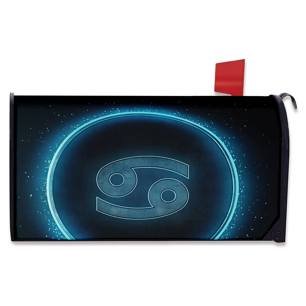 Blue Cancer Zodiac Sign Print Mailbox Cover