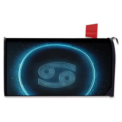 Blue Cancer Zodiac Sign Print Mailbox Cover