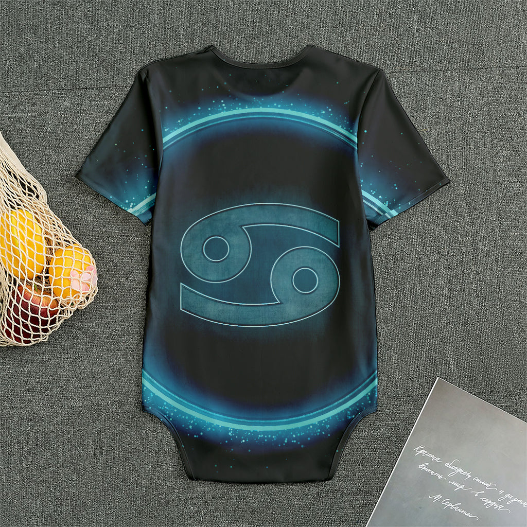 Blue Cancer Zodiac Sign Print Men's Bodysuit