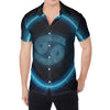 Blue Cancer Zodiac Sign Print Men's Shirt