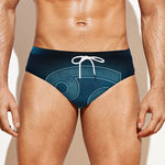 Blue Cancer Zodiac Sign Print Men's Swim Briefs