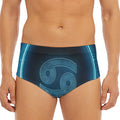 Blue Cancer Zodiac Sign Print Men's Triangle Swim Briefs