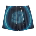Blue Cancer Zodiac Sign Print Mesh Shorts