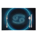 Blue Cancer Zodiac Sign Print Placemat