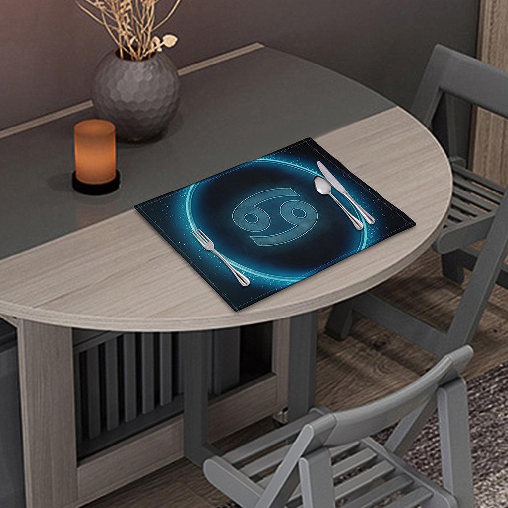 Blue Cancer Zodiac Sign Print Placemat