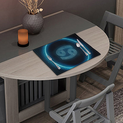 Blue Cancer Zodiac Sign Print Placemat
