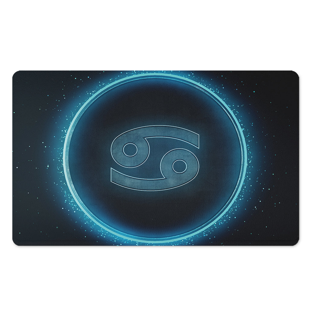 Blue Cancer Zodiac Sign Print Polyester Doormat