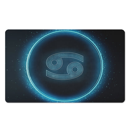 Blue Cancer Zodiac Sign Print Polyester Doormat