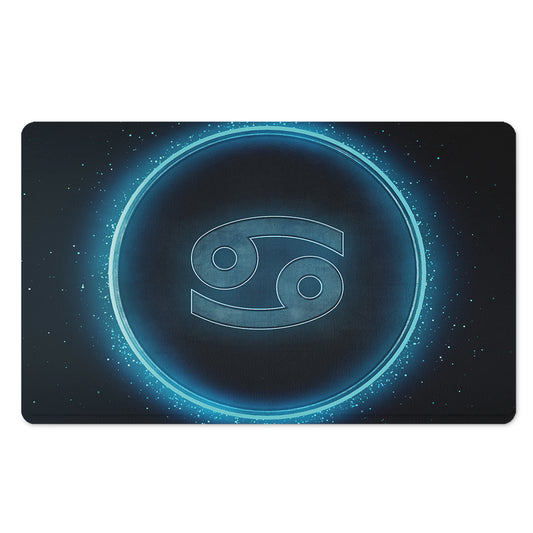 Blue Cancer Zodiac Sign Print Polyester Doormat