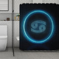 Blue Cancer Zodiac Sign Print Polyester Shower Curtain