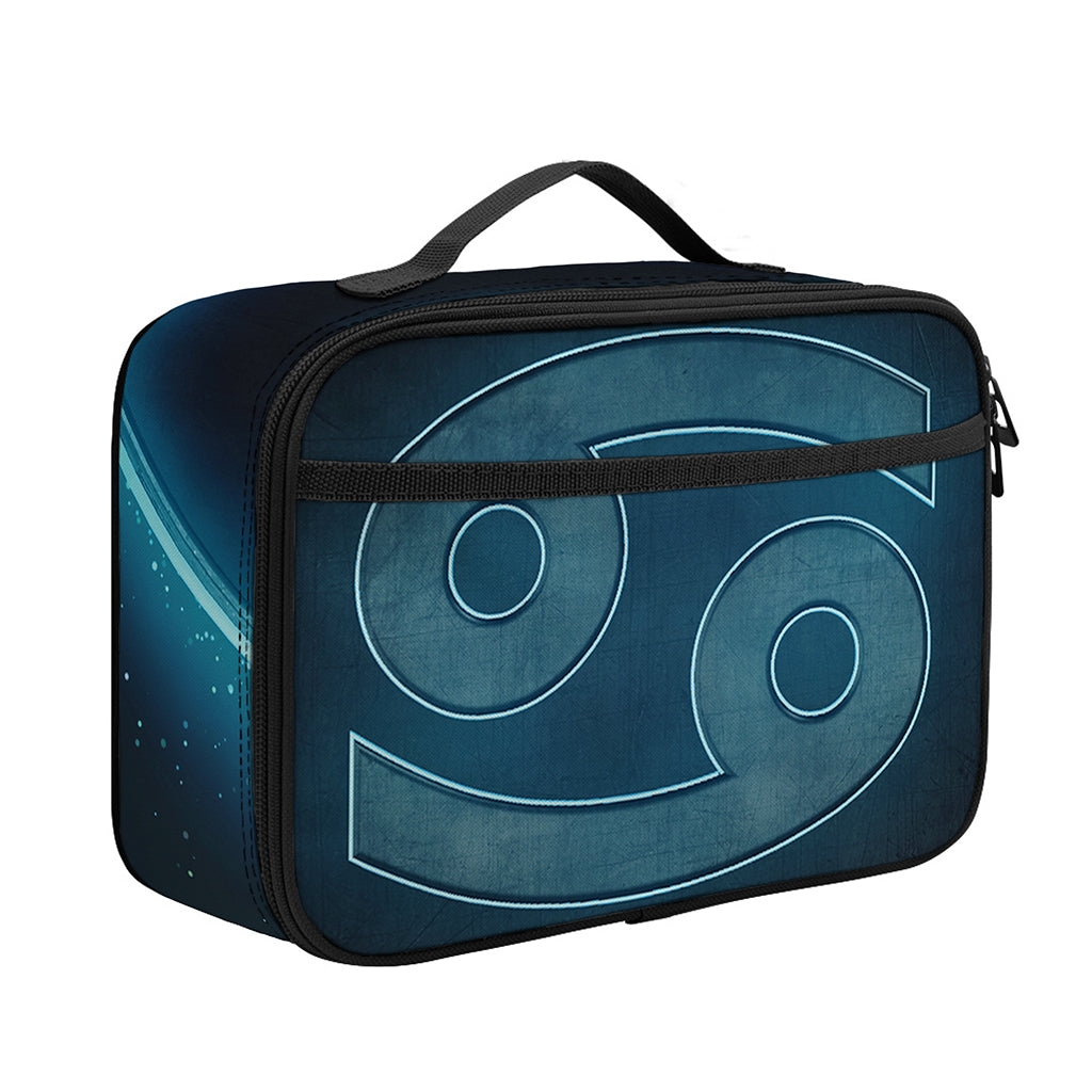 Blue Cancer Zodiac Sign Print Portable Lunch Bag