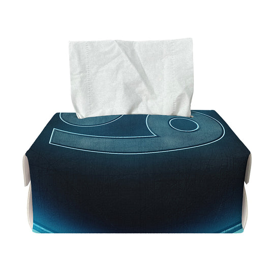 Blue Cancer Zodiac Sign Print Rectangle Tissue Box Cover