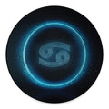 Blue Cancer Zodiac Sign Print Round Floor Mat