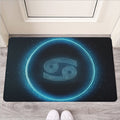 Blue Cancer Zodiac Sign Print Rubber Doormat