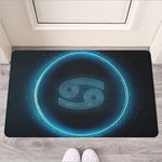 Blue Cancer Zodiac Sign Print Rubber Doormat