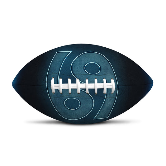 Blue Cancer Zodiac Sign Print Rugby Ball