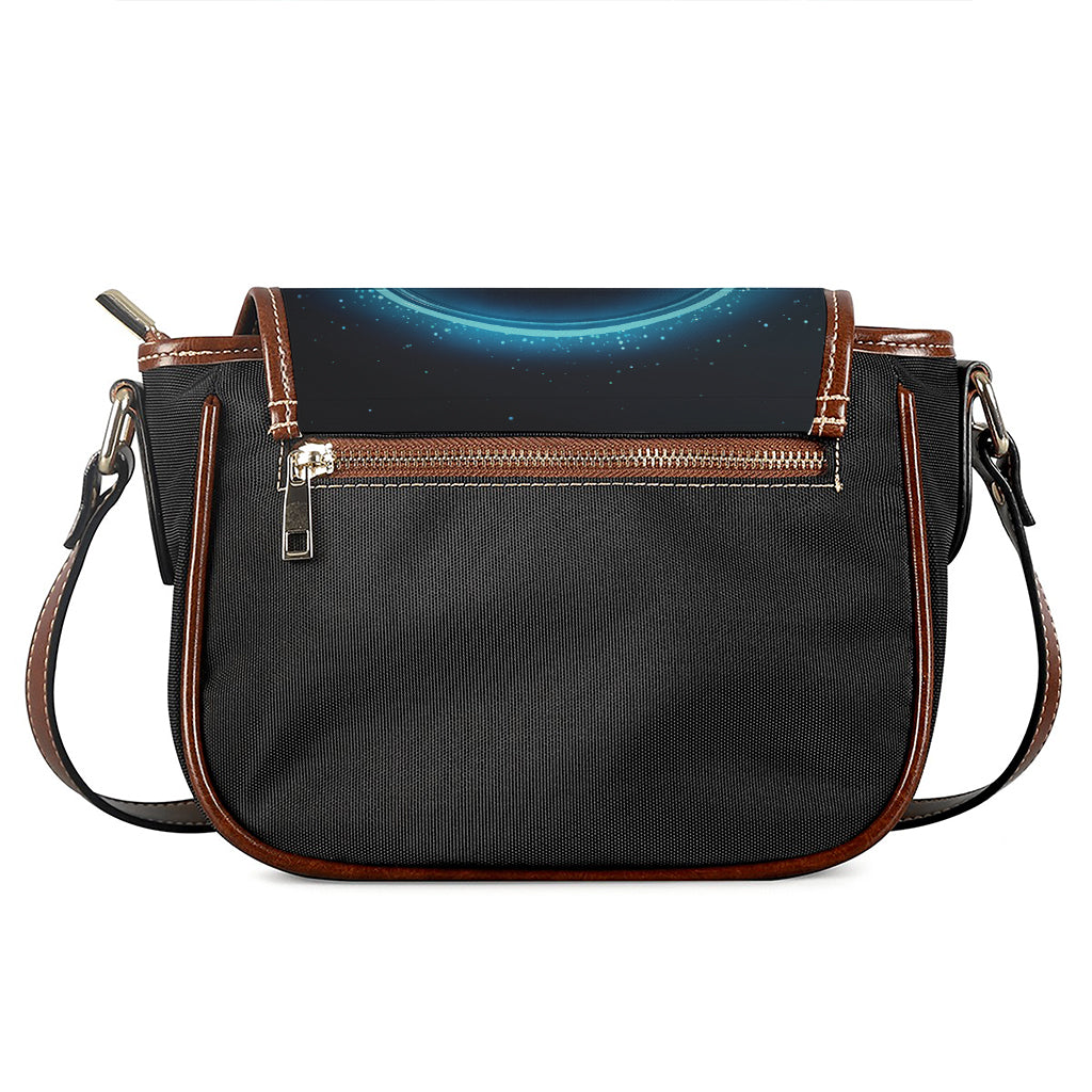 Blue Cancer Zodiac Sign Print Saddle Bag