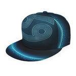 Blue Cancer Zodiac Sign Print Snapback Cap
