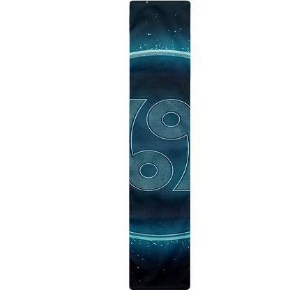 Blue Cancer Zodiac Sign Print Table Runner