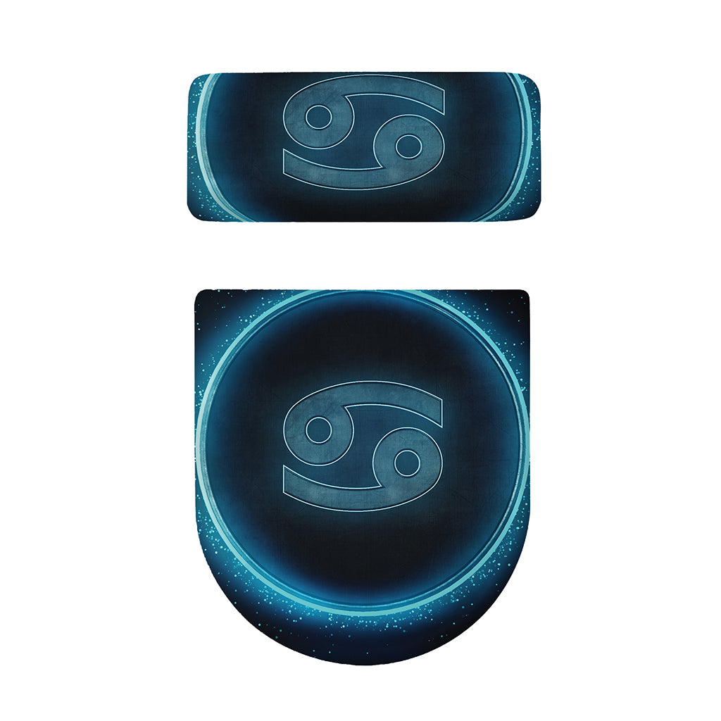 Blue Cancer Zodiac Sign Print Toilet Lid And Tank Cover Set