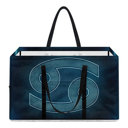 Blue Cancer Zodiac Sign Print Utility Tote Bag